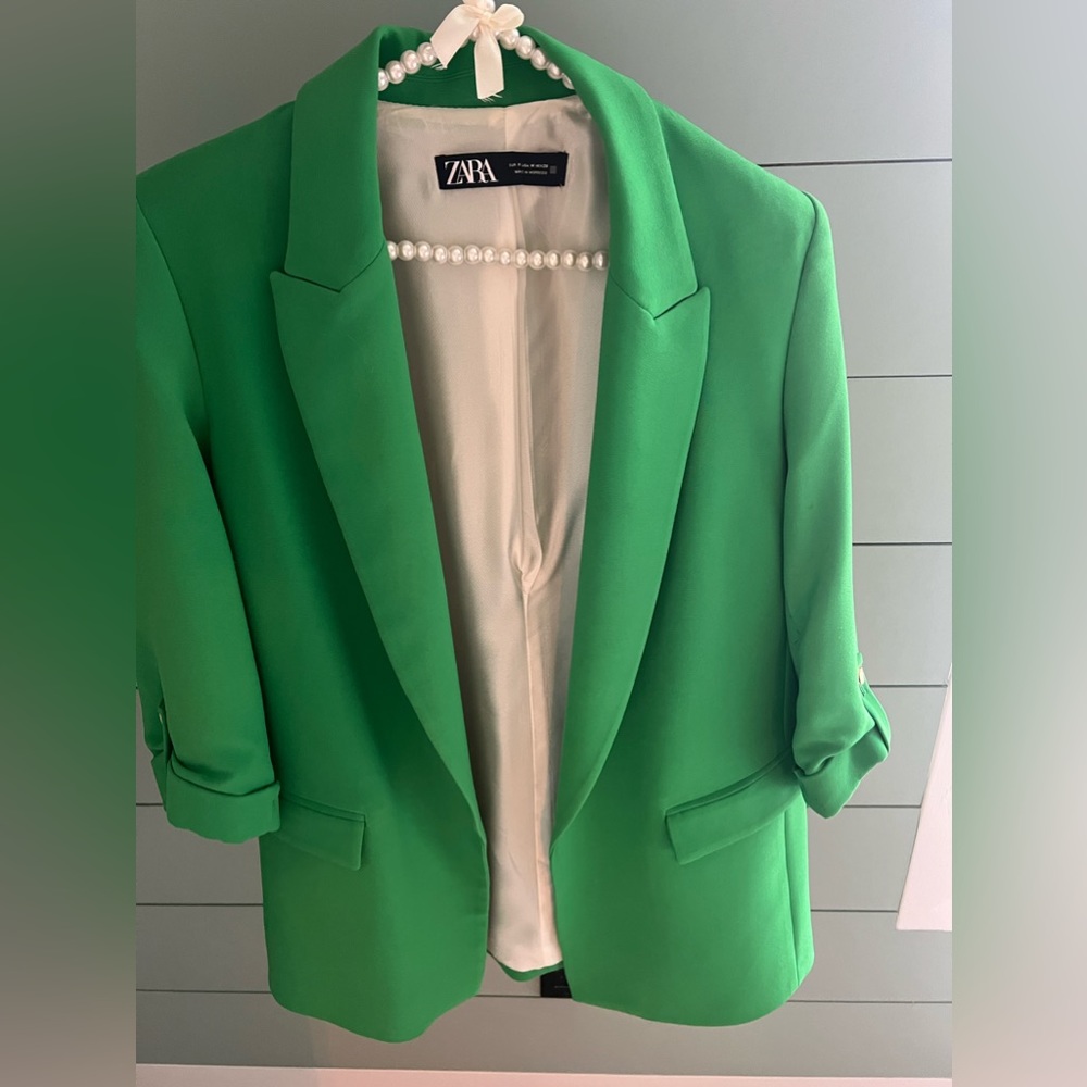 ZARA BLAZER WITH ROLLED-UP SLEEVES